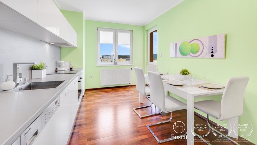 BOSEN | PREDANÉ: 2 izbový byt s výhľadom na Bratislavu, Karlova Ves, Kresánkova ul.