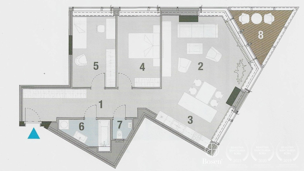 BOSEN | PREDANÉ: PANORAMA CITY: 3 izbový byt na 17. poschodí, Staré Mesto, 92 m2