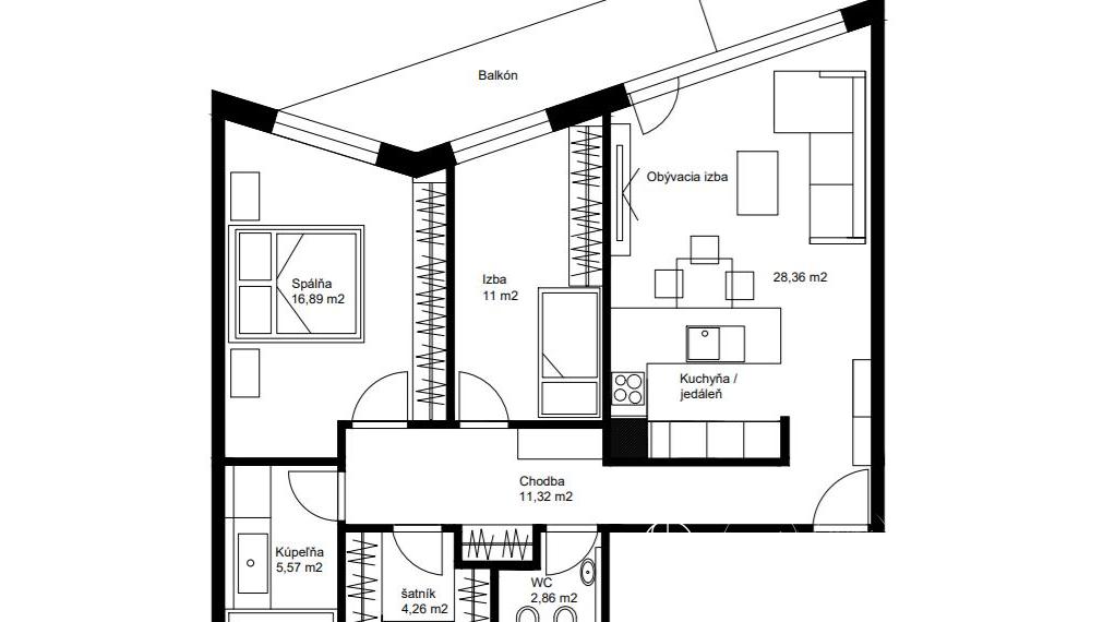 BOSEN | PREDANÉ: Eden Park - 3kk byt v novostavbe pri Štrkovci, Ružinov