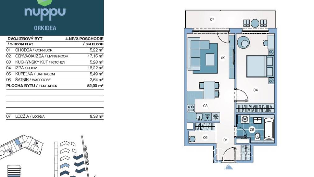 PRENAJATÉ: BOSEN | NUPPU - Zariadený 2kk byt v novostavbe, Ružinov