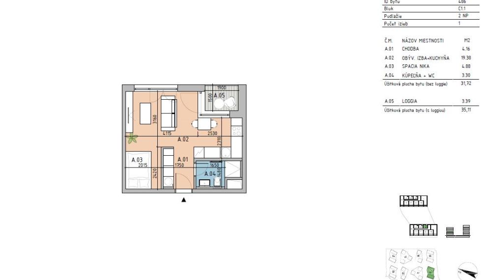 PREDANÉ: BOSEN |Bory Bývanie 2, nový 1 - izbový byt so spacou nikou v novostavbe , Lamač / Devínska Nová Ves, 35 m2