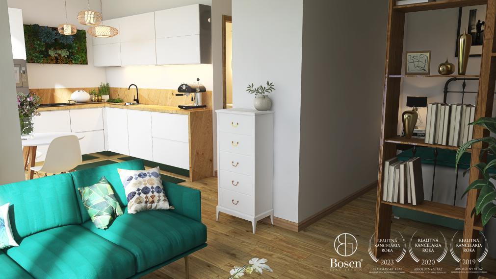 PREDANÉ: BOSEN |Bory Bývanie 2, nový 1 - izbový byt so spacou nikou v novostavbe , Lamač / Devínska Nová Ves, 35 m2