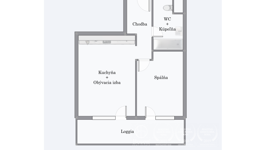 BOSEN | 2 izbový byt Slnečnice s vonkajším parkovacím státím