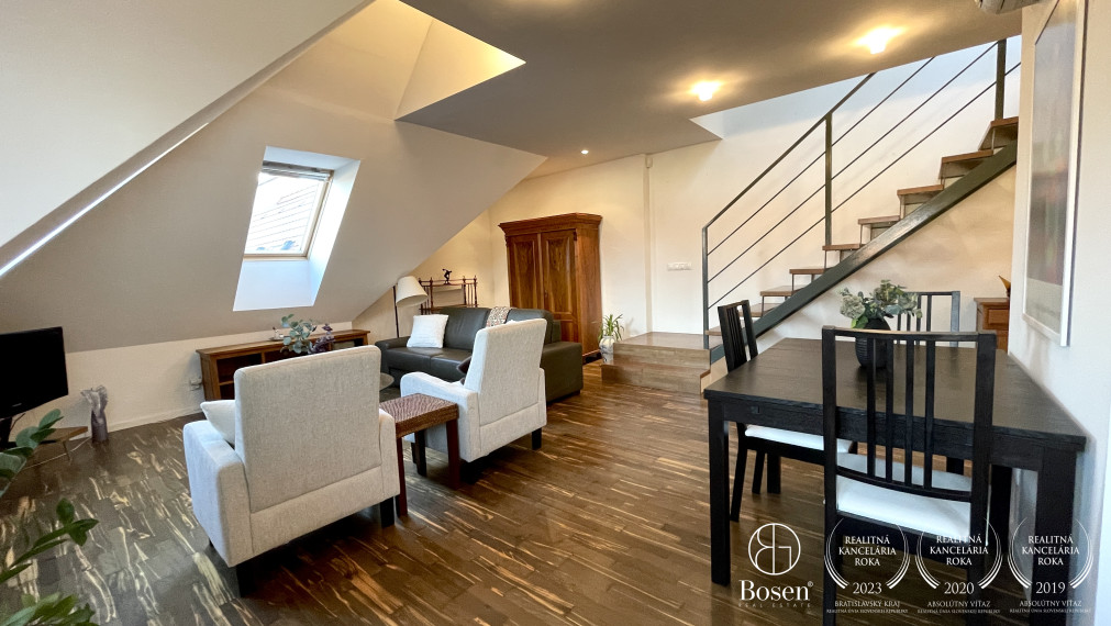 PRENAJATÉ | BOSEN | 2 izbový mezonet s terasou na ulici Ursínyho, Bratislava – m.č. Nové mesto