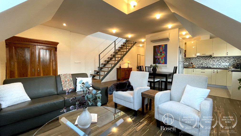 PRENAJATÉ | BOSEN | 2 izbový mezonet s terasou na ulici Ursínyho, Bratislava – m.č. Nové mesto