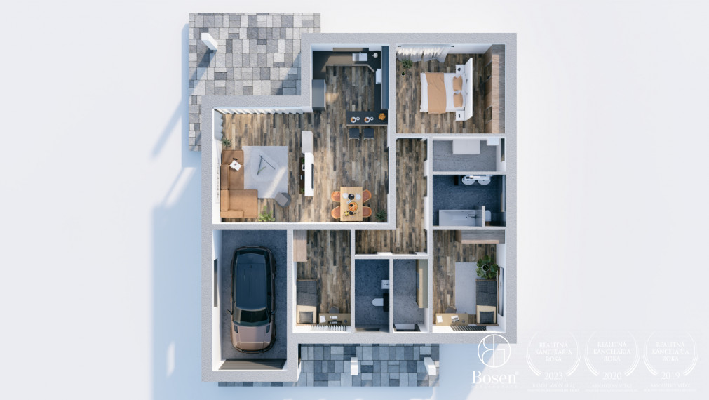 BOSEN |  4 izbový rodinný dom s garážou, novostavba, Blahová, 163 m2