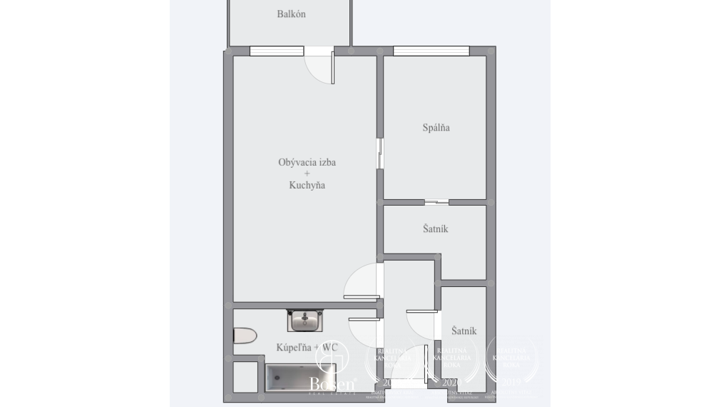 PREDANÉ BOSEN | 2 izbový kompletne zariadený byt na Jégeho aleji