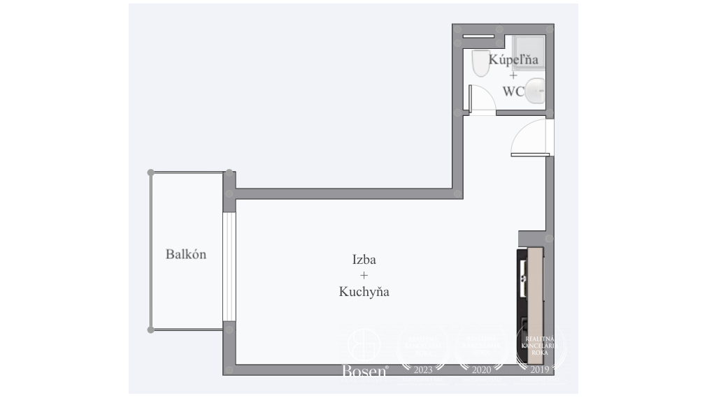 PREDANÉ BOSEN | 1 izbový byt v projekte Rínok Rača