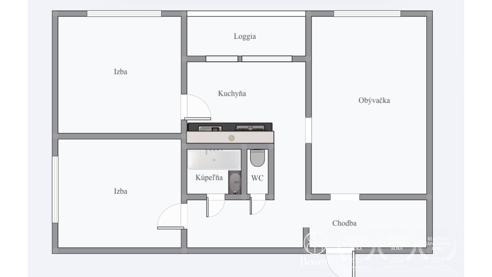BOSEN | PREDANÝ 3 izbový byt na ulici Mlynarovičova, Petržalka, 70 m2