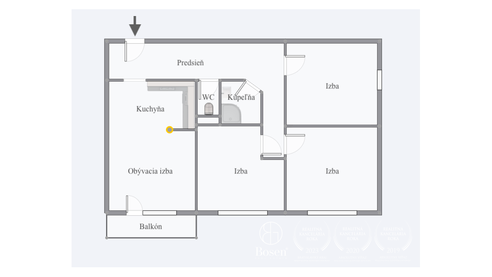 BOSEN | Slnečný 4.izb.byt s loggiou a pivnicou, Ružinov, Babušková, 80 m2