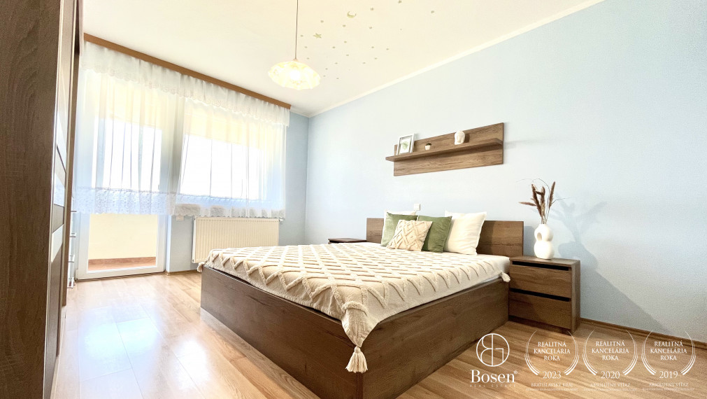BOSEN | PRENAJATÉ veľkometrážny 3 izbový byt s 2 balkónmi, ulica Slnečná, Malinovo