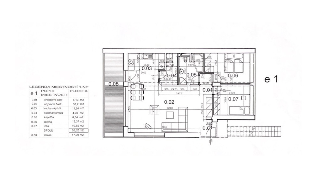 BOSEN | 3 izbový byt s terasou a záhradkou, ul. Slovenského národného povstania, Ivanka pri Dunaji, 86 m2