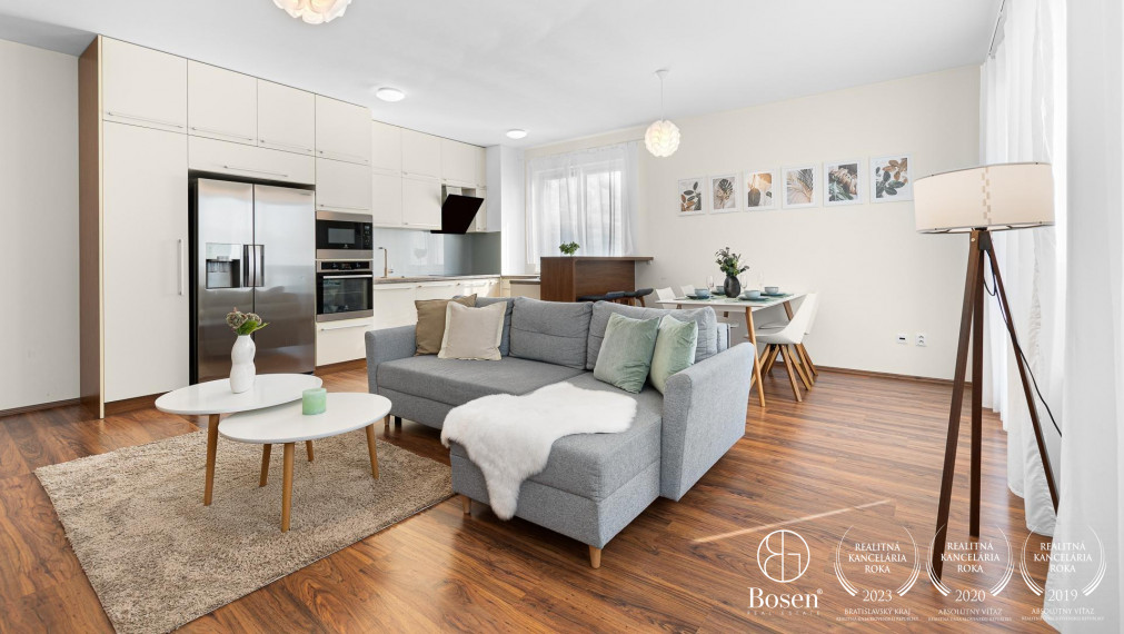 PRENAJATÉ | BOSEN | Prenájom zariadený slnečný 3 izbový byt s garážovým státim, ulica Nejedlého, Bratislava - m.č. Dúbravka