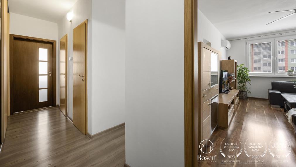 PREDANÉ BOSEN | 3 izbový slnečný klimatizovaný byt v tichej lokalite Bratislava - Podunajské Biskupice