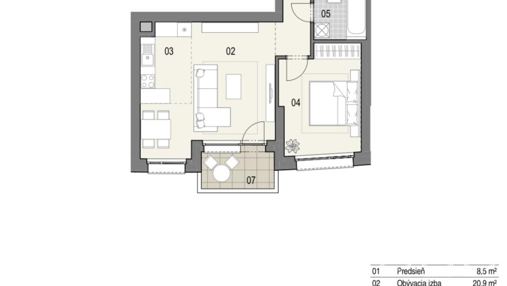 BOSEN | Priestranný 2.izb.byt v novom projekte KLINGERKA, Parking, Kobka, Ružinov, 63 m2