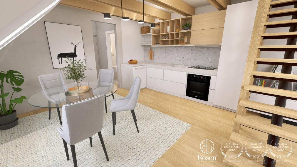 BOSEN | 2 izbový byt s otvorenou galériou, Kapitulská, 85m2