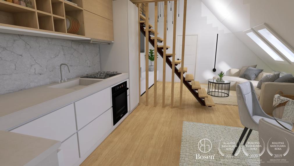 BOSEN | 2 izbový byt s otvorenou galériou, Kapitulská, 85m2