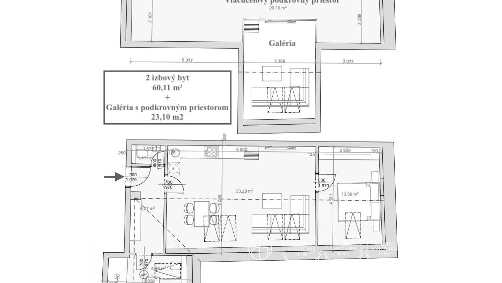 BOSEN | 2 izbový byt s otvorenou galériou, Kapitulská, 85m2