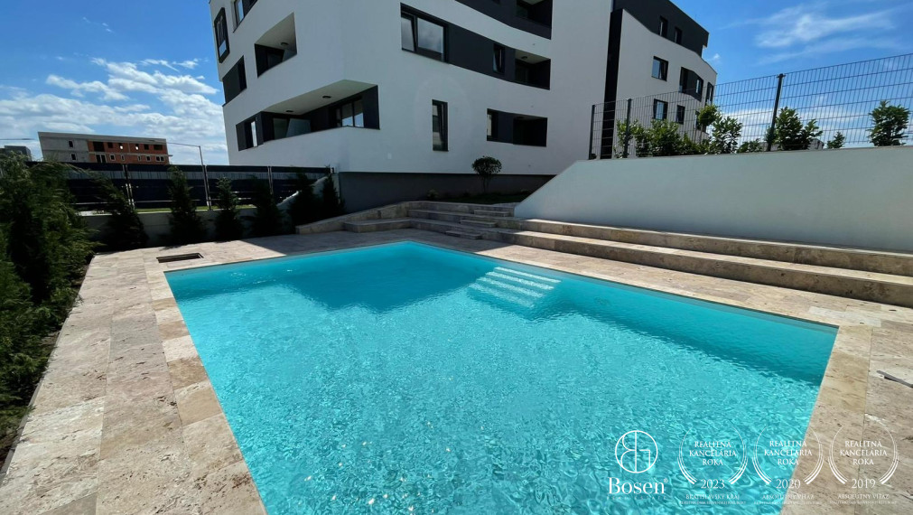 BOSEN | Prenájom priestranný 2 izbový byt so súkromným bazénom  v novostavbe na ulici Slnečnicová, Rovinka