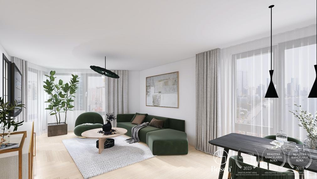 BOSEN | Predaj slnečný 2 izbový byt s terasou, 72 m2, Vienna Gate, Bratislava m.č. Petržalka