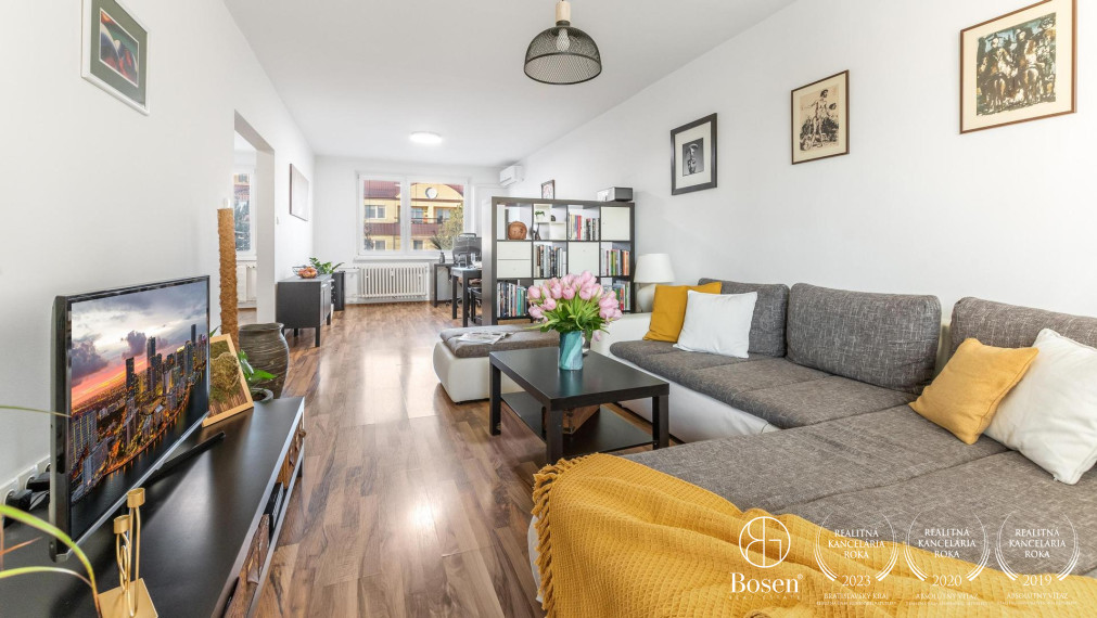 BOSEN | Predaj priestranný 2,5 izbový byt  s balkónom, 73,30 m2, ulica Albrechtová, Bratislava - m.č. Ružinov