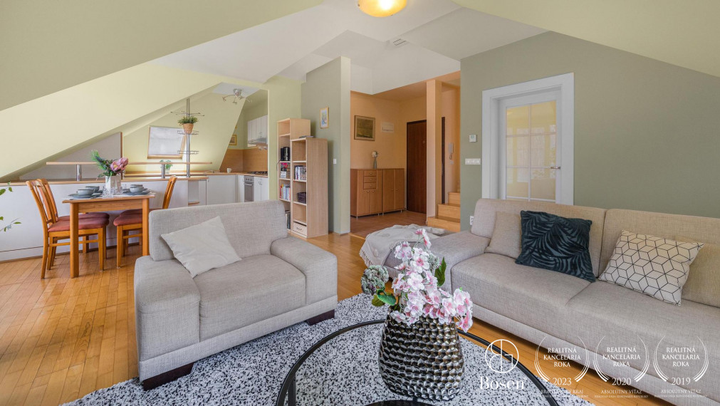 BOSEN |  Slnečný 3 izbový mezonetový byt s dvoma terasami, BA - m.č. Ružinov NIVY, 111,4 m2.