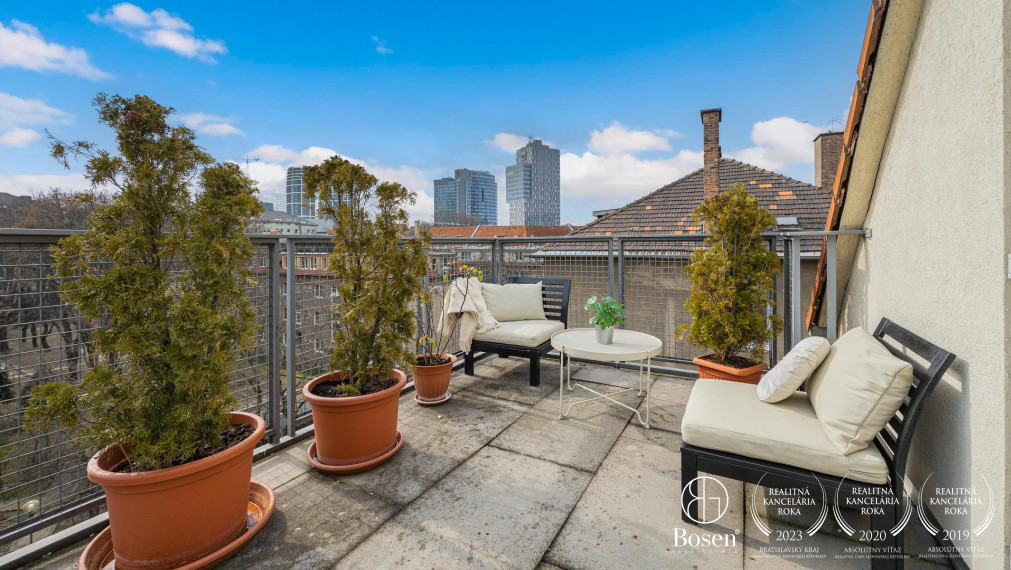 BOSEN |  Slnečný 3 izbový mezonetový byt s dvoma terasami, BA - m.č. Ružinov NIVY, 111,4 m2.