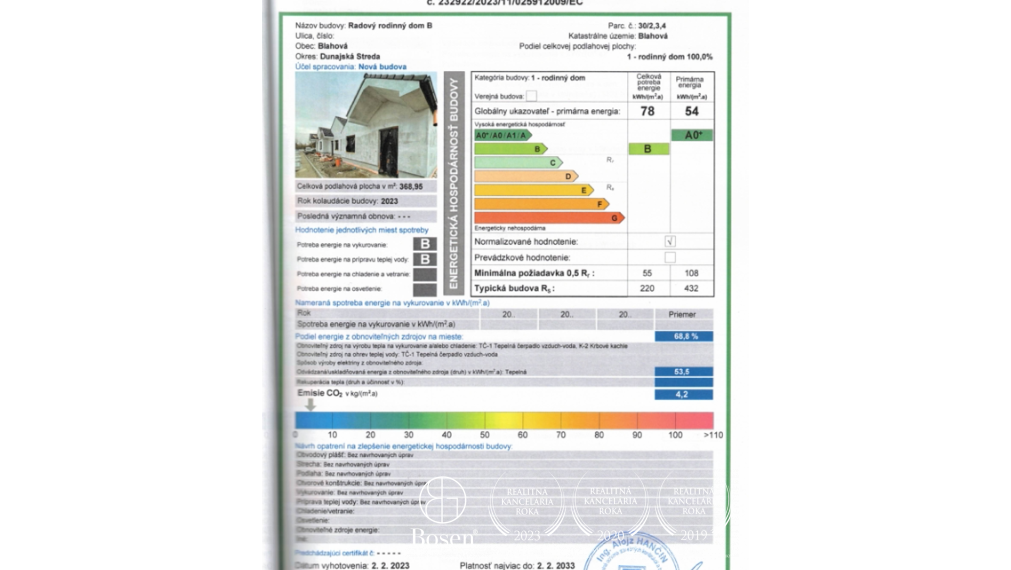 BOSEN |  4 izbový rodinný dom, 2x parkovacie státie, Blahová, do 327 m2