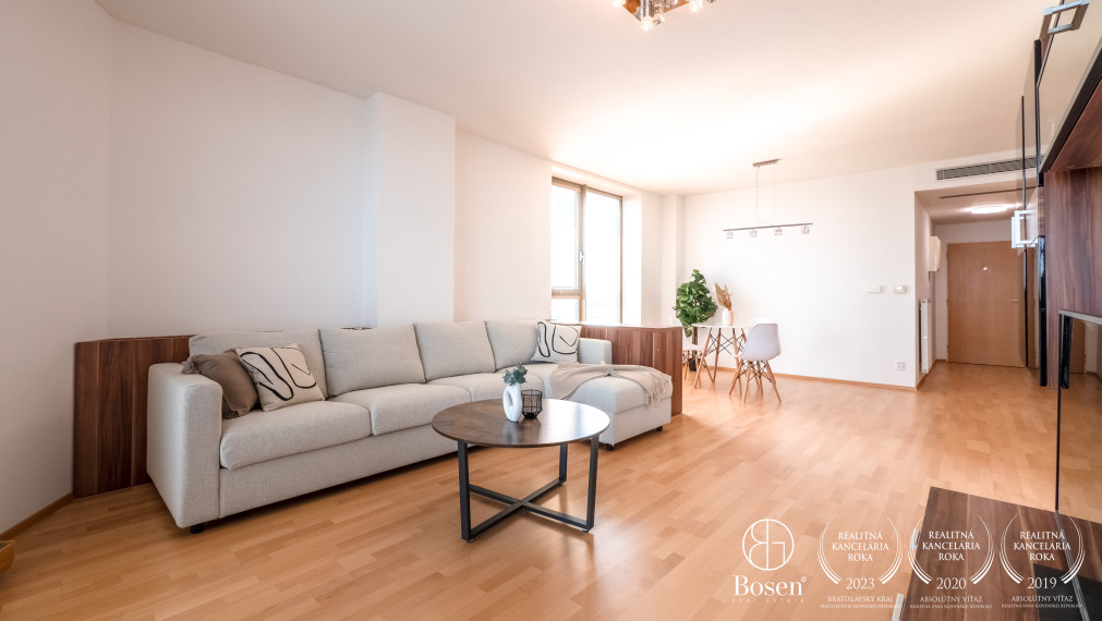 PRENAJATÉ | BOSEN | Prenájom priestranný 2 izbový byt s terasou, 72 m2, Vienna Gate, Bratislava m.č. Petržalka