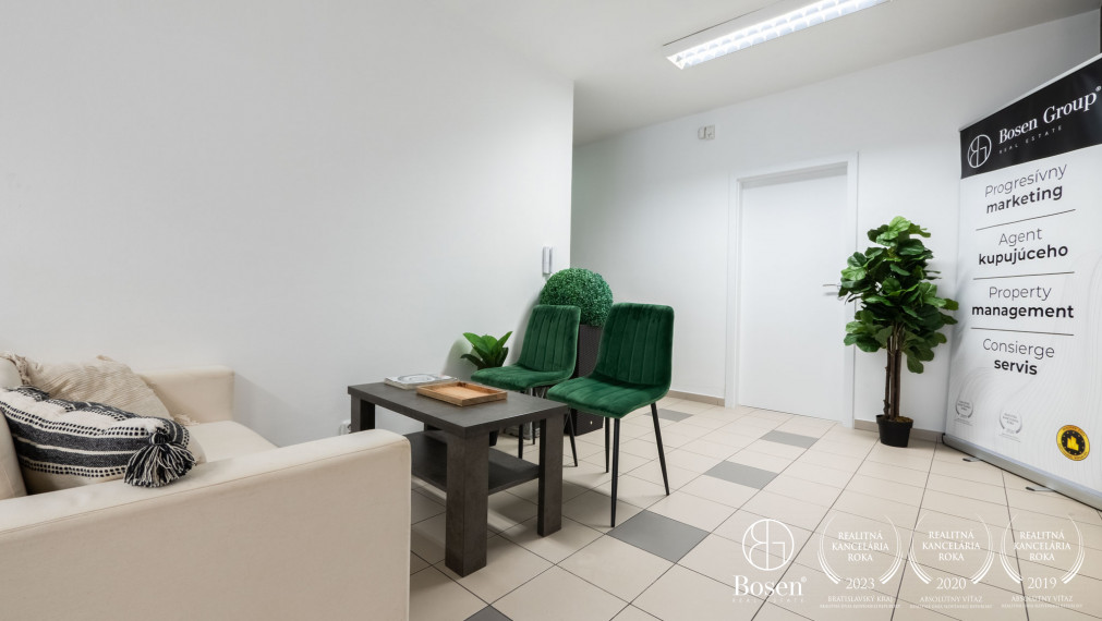 BOSEN | PRENAJATÉ kancelárske/administratívne priestory, 131 m2, Bratislava - Ružinov