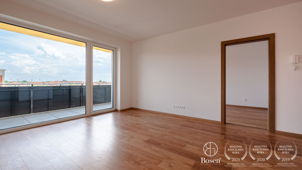 REZERVOVANÉ BOSEN | 	Moderný 2 izb. byt  v novostavbe, balkón, garáž, Rovinka, 64,44. m2