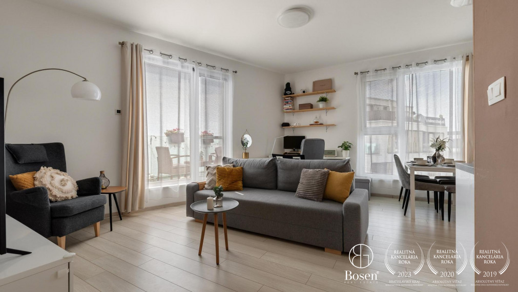 REZERVOVANÉ | 2.izb.byt s dvomi balkónmi, výnimočný projekt TRI VODY, Malinovo, 61 m2