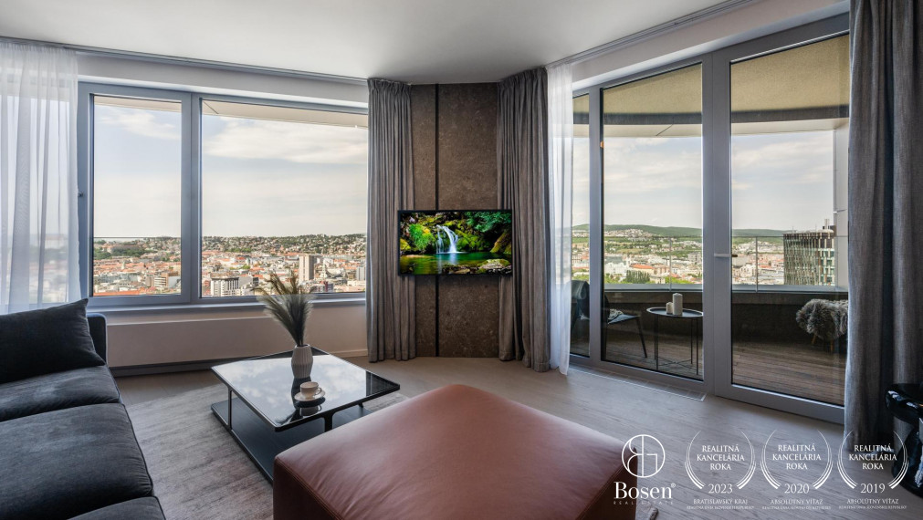 BOSEN | Luxusne zariadený prémiový byt v projekte Sky Park s najlepším výhľadom, 26.poschodie, Čulenova, 93 m2