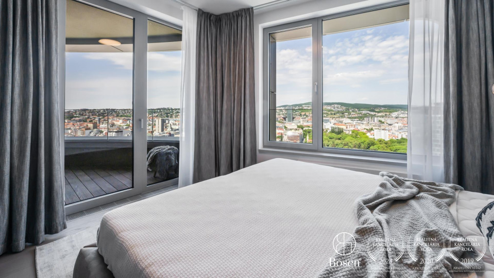 BOSEN | Luxusne zariadený prémiový byt v projekte Sky Park s najlepším výhľadom, 26.poschodie, Čulenova, 93 m2