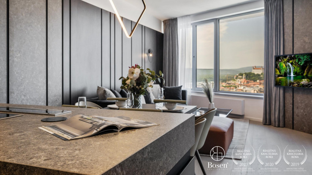 BOSEN | Luxusne zariadený prémiový byt v projekte Sky Park s najlepším výhľadom, 26.poschodie, Čulenova, 93 m2