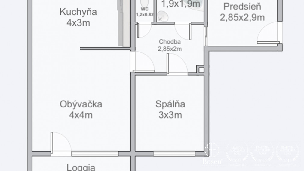 PREDANÉ - BOSEN | 2 i. byt s bezproblémovým parkovaním a rýchlym prístupom na diaľničný obchvat