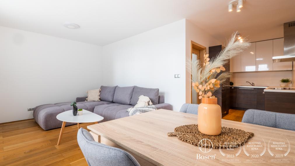 PRENAJATÉ | BOSEN | Prenájom 2 izbový byt s terasou, 68 m2, novostavba TAMMI, Bratislava - m.č. Dúbravka