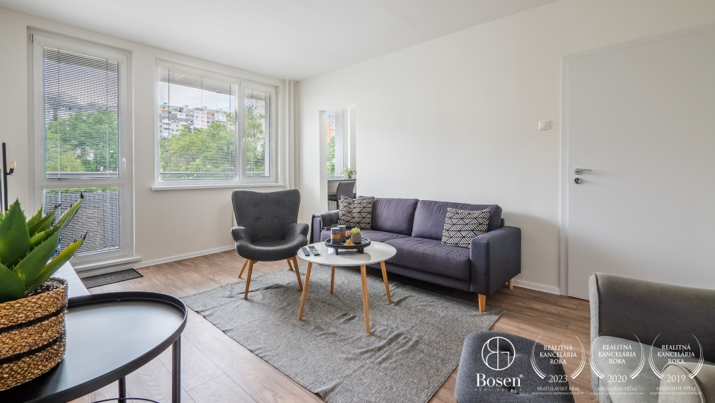 BOSEN | Prenájom 3 izbový byt s balkónom, Karlová Ves - Karloveská ulica