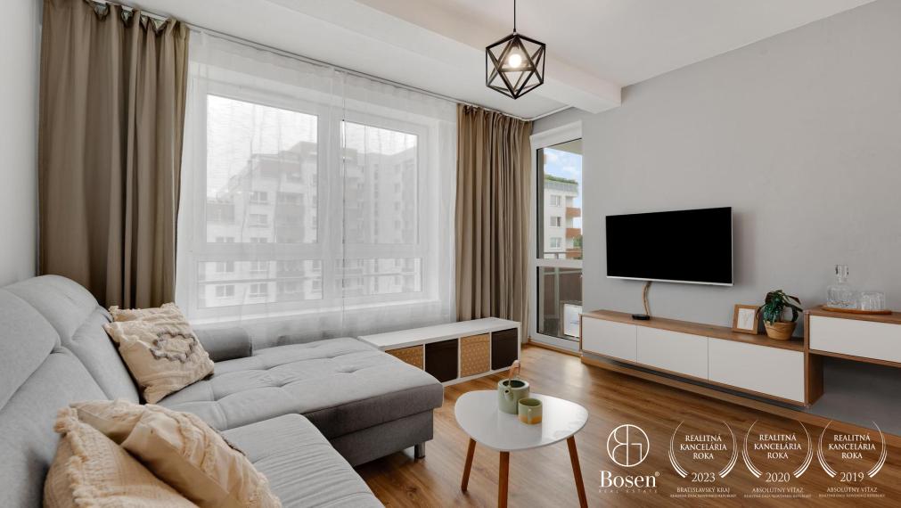 BOSEN | Predaj 3 izbový moderný byt s balkónom, Nobelova ul, Bratislava