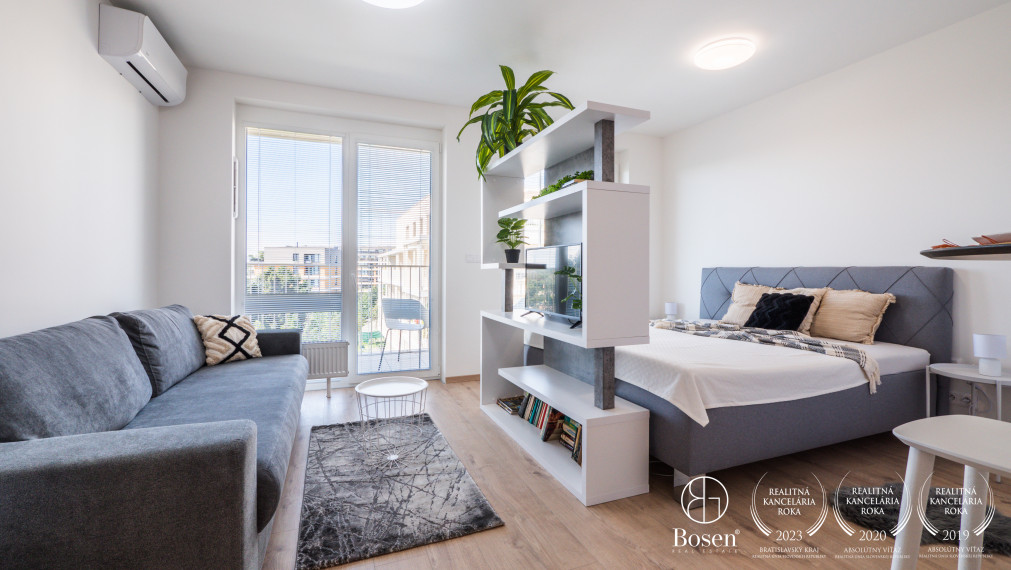 BOSEN | 1,5 izbový byt s balkónom a garážovým státim, 37 m2, novostavba Nový Ružinov, Bratislava - m.č. Ružinov