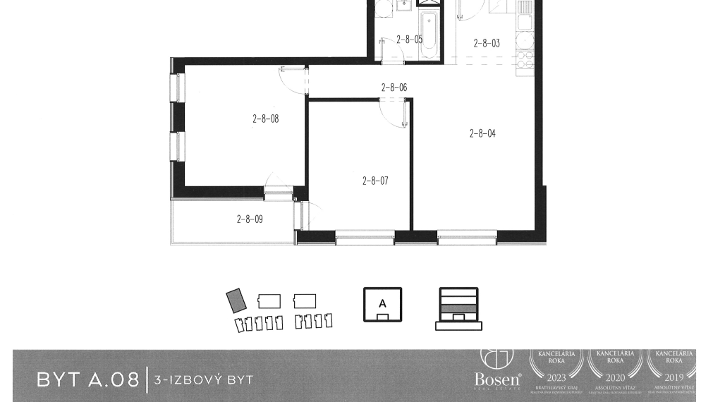 PREDANÉ: BOSEN | Zariadený 3kk byt v novostavbe Greenvia, 82 m2, Záhorská Bystrica
