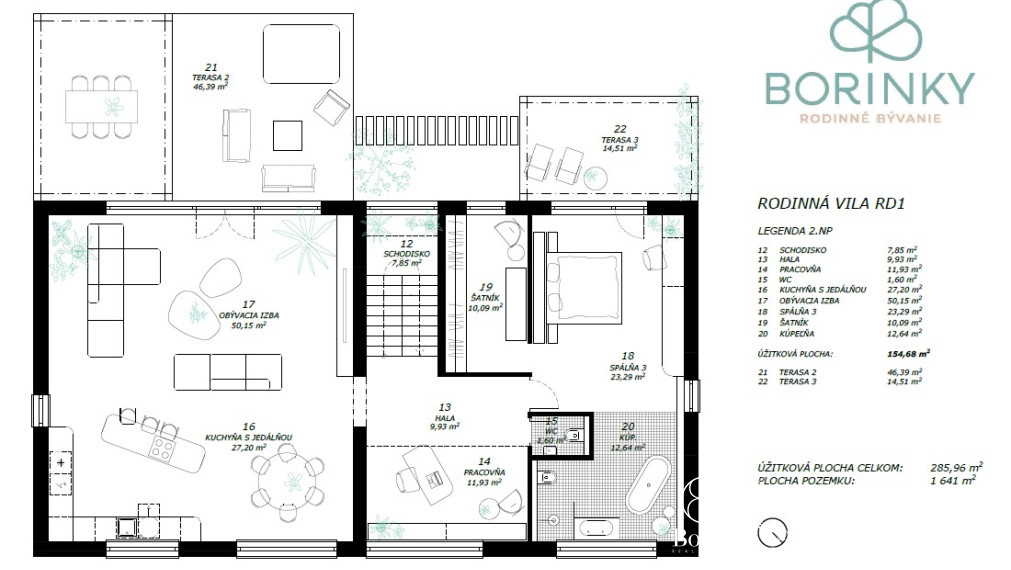 REZERVOVANÉ: BOSEN | Rodinná 6 izbová vila RD2 s nádhernými výhľadmi, Borinka