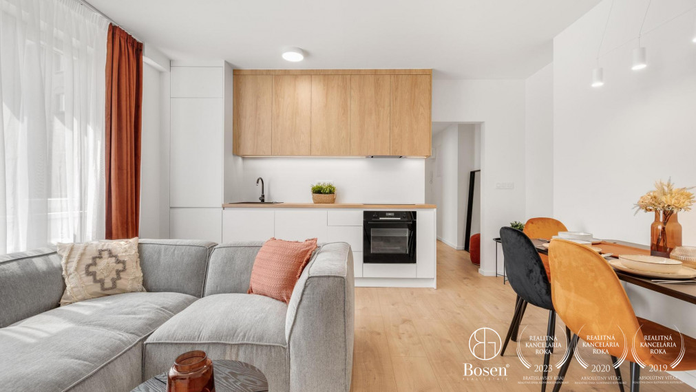Moderne zariadený 2 izbový byt navrhnutý dizajnérkou blízko Blumentálu