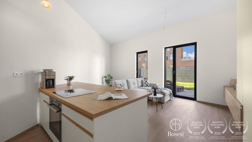 BOSEN | 3 izbový byt, 2x záhradka, spolu 208 m2, projekt OPÁL, Perlová ul.