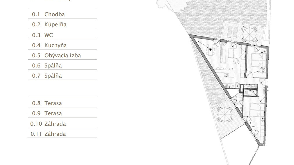 BOSEN | 3 izbový byt, 2x záhradka, spolu 208 m2, projekt OPÁL, Perlová ul.
