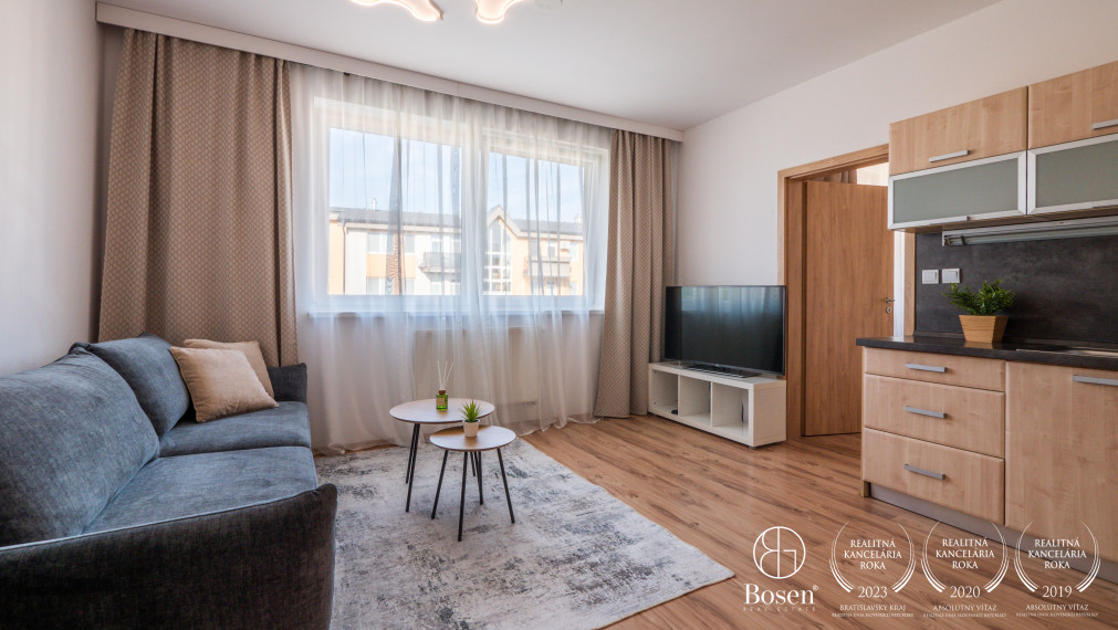 BOSEN | Prenájom kompletne zariadený 2 izbový byt s parkovacím státim,  M. R. Štefánika, Most pri Bratislave, 44 m2