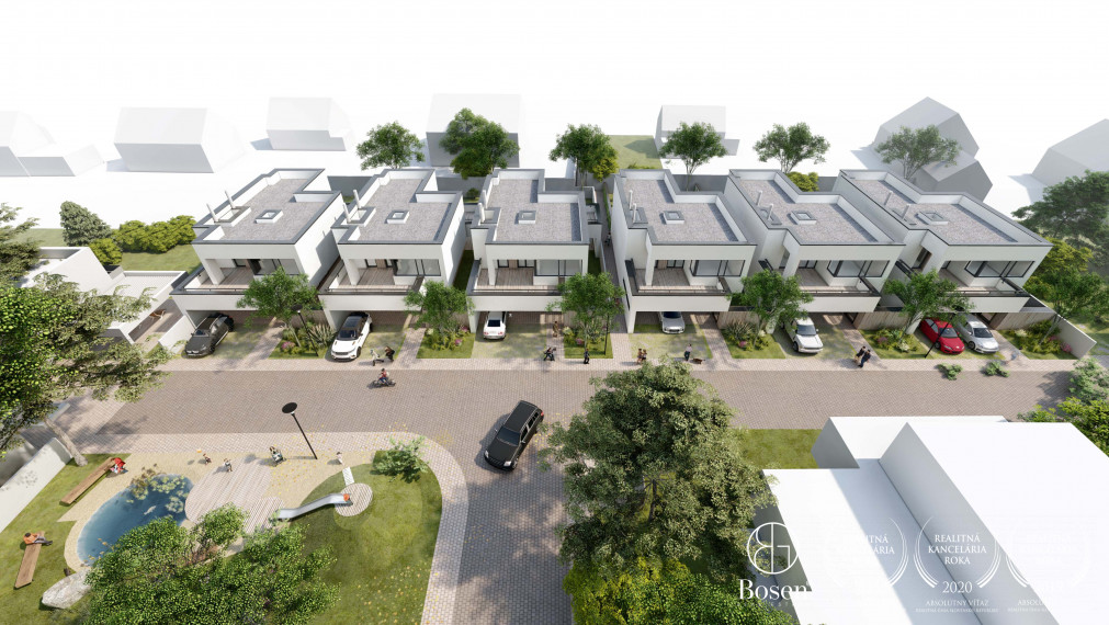 BOSEN | Dvojpodlažné moderné domy v novom projekte Viladomy Záhorská, Záhorská Bystrica