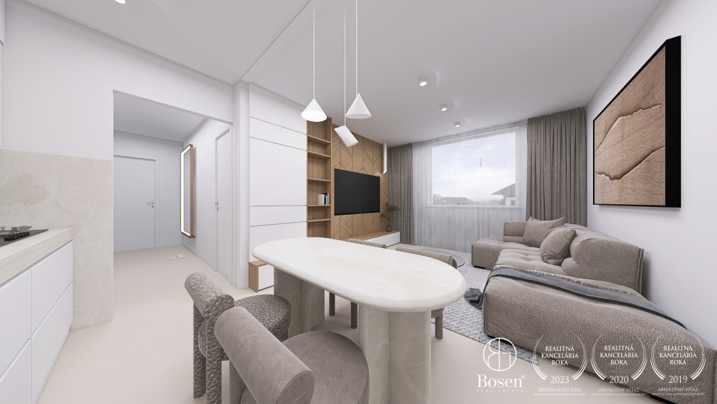 BOSEN | 3 izbový zariadený byt v pôvodnom stave, Haburská ul., BA - Ružinov, 68 m2