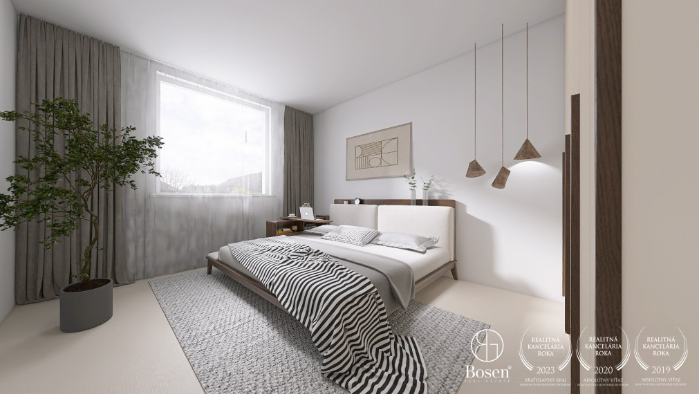 BOSEN | 3 izbový zariadený byt v pôvodnom stave, Haburská ul., BA - Ružinov, 68 m2