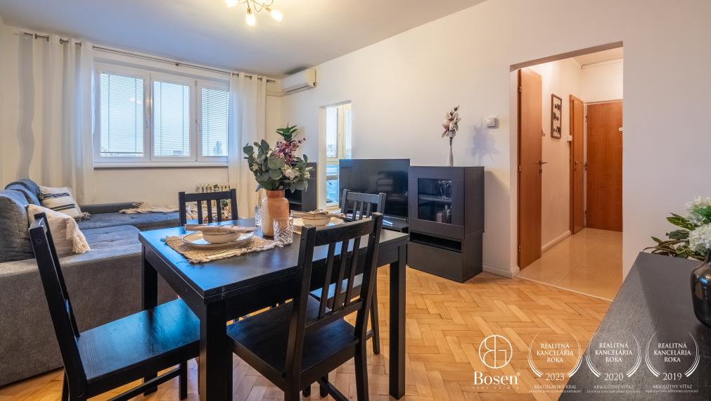 REZERVOVANÉ - BOSEN | Prenájom klimatizovaný 2 izbový byt s balkónom, ulica Sputniková, Bratislava - m.č. Ružinov